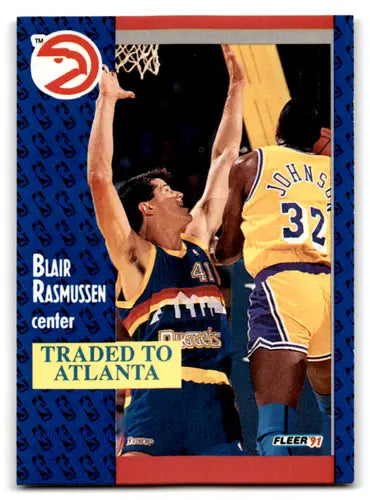 1991-92 Fleer #52 Blair Rasmussen NM Near Mint Hawks ID:82107 - Basketball Card Single
