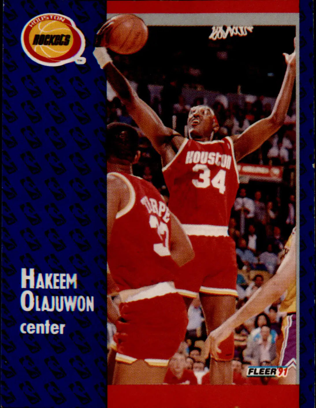 1991-92 Fleer #77 Hakeem Olajuwon - Basketball Card Single