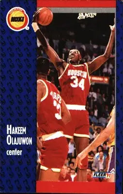 1991-92 Fleer #77 Hakeem Olajuwon - Basketball Card Single
