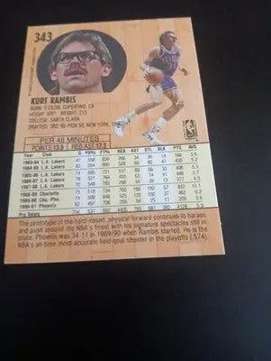 1991-92 Fleer - Kurt Rambis #343. Phoenix Suns. NRMT+ - Basketball Card Single