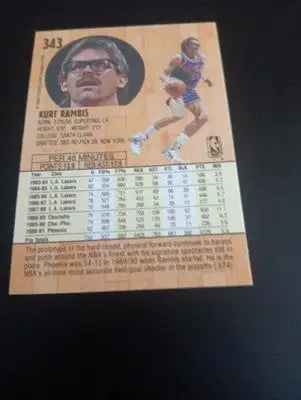 1991-92 Fleer - Kurt Rambis #343. Phoenix Suns. NRMT+ - Basketball Card Single