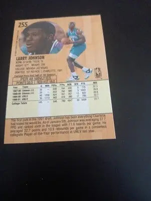 1991-92 Fleer - Larry Johnson #255 (RC). Charlotte Hornets. NRMT+ - Basketball Card Single