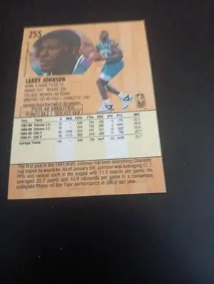 1991-92 Fleer - Larry Johnson #255 (RC). Charlotte Hornets. NRMT+ - Basketball Card Single