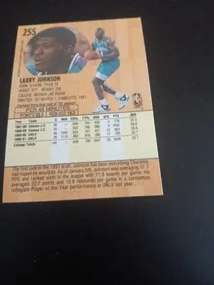 1991-92 Fleer - Larry Johnson #255 (RC). Charlotte Hornets. NRMT+ - Basketball Card Single