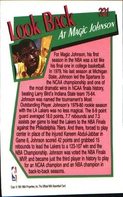 1991-92 Hoops NBA Yearbook Class of 1979 #321 Magic Johnson - Basketball Card Single
