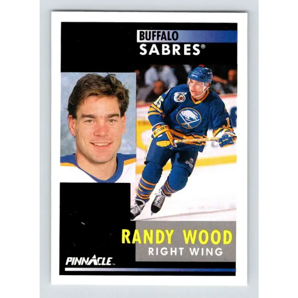 1991-92 Pinnacle #104 Randy Wood NM-MT Buffalo Sabres Hockey Card - Hockey Card Single