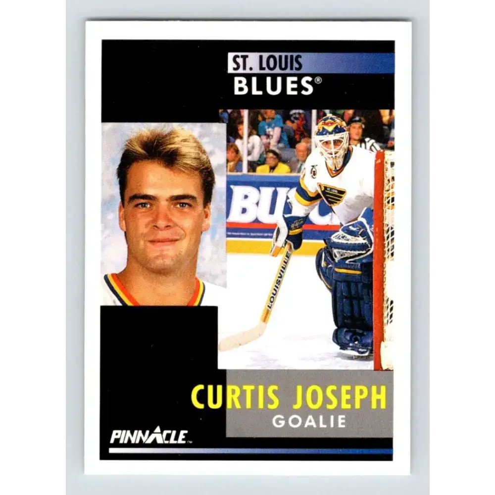 1991-92 Pinnacle #105 Curtis Joseph NM-MT St. Louis Blues Hockey Card - Hockey Card Single