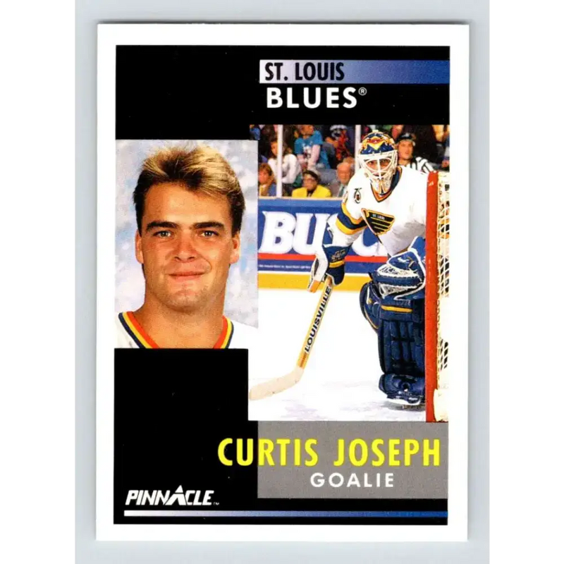 1991-92 Pinnacle #105 Curtis Joseph NM-MT St. Louis Blues Hockey Card - Hockey Card Single