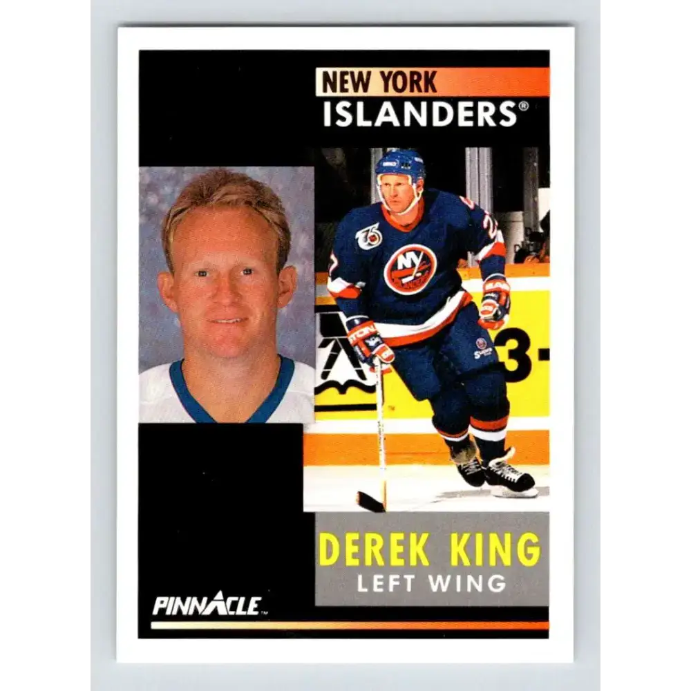 1991-92 Pinnacle #107 Derek King NM-MT New York Islanders Hockey Card - Hockey Card Single