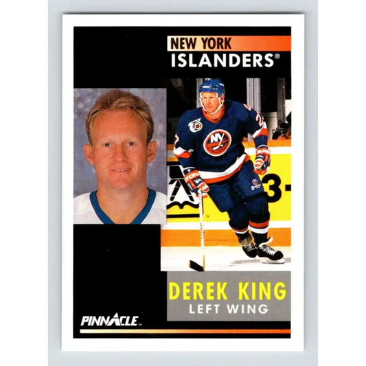 1991-92 Pinnacle #107 Derek King NM-MT New York Islanders Hockey Card - Hockey Card Single