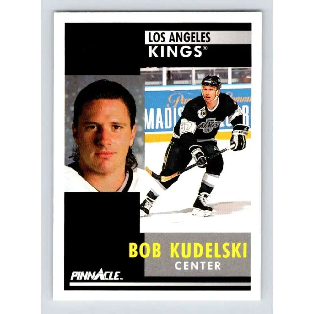 1991-92 Pinnacle #113 Bob Kudelski NM-MT Los Angeles Kings Hockey Card - Hockey Card Single