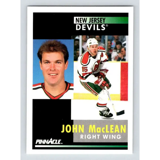 1991-92 Pinnacle #115 John MacLean NM-MT New Jersey Devils Hockey Card - Hockey Card Single