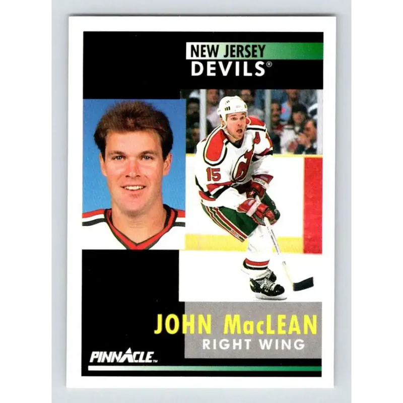 1991-92 Pinnacle #115 John MacLean NM-MT New Jersey Devils Hockey Card - Hockey Card Single