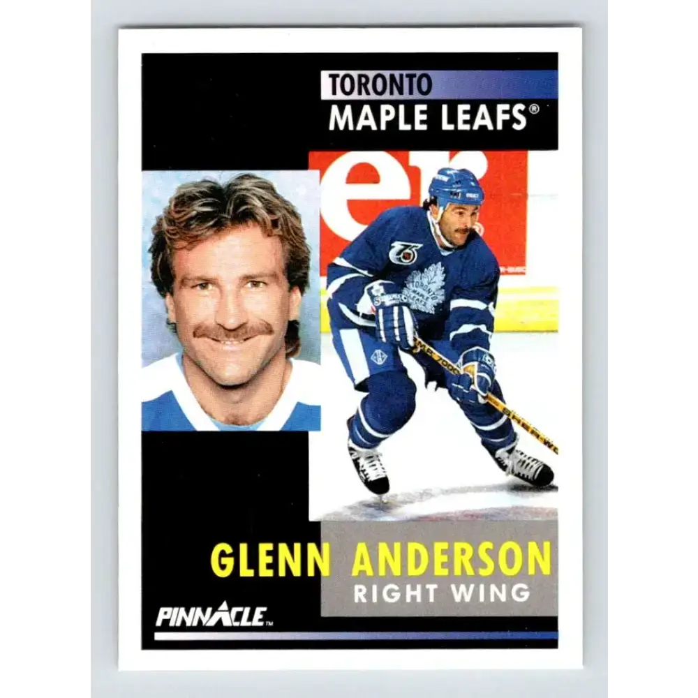 1991-92 Pinnacle #12 Glenn Anderson NM-MT Toronto Maple Leafs Hockey Card - Hockey Card Single