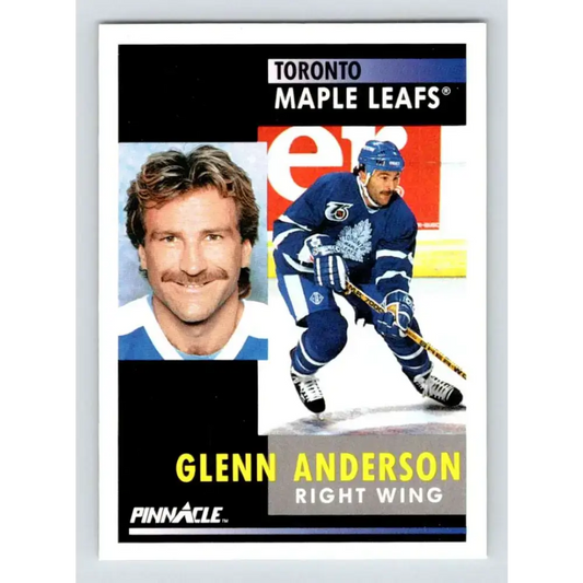 1991-92 Pinnacle #12 Glenn Anderson NM-MT Toronto Maple Leafs Hockey Card - Hockey Card Single
