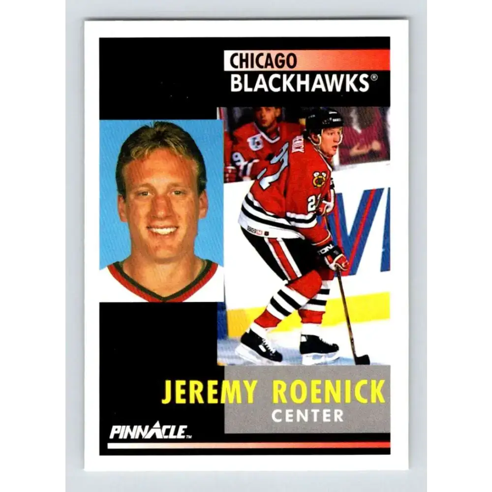 1991-92 Pinnacle #120 Jeremy Roenick NM-MT Chicago Blackhawks Hockey Card - Hockey Card Single