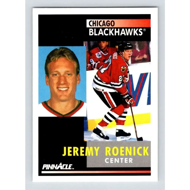 1991-92 Pinnacle #120 Jeremy Roenick NM-MT Chicago Blackhawks Hockey Card - Hockey Card Single