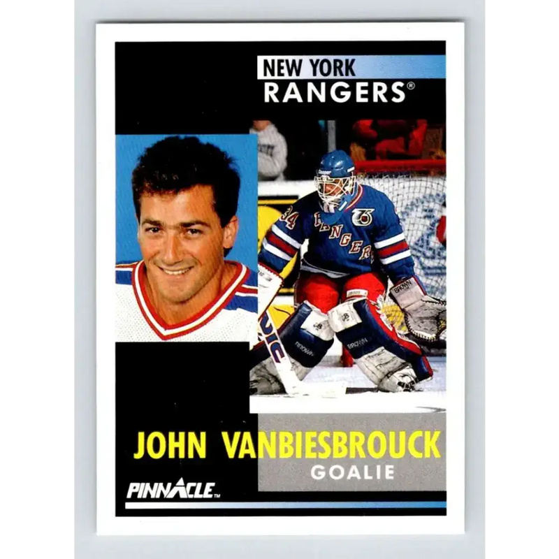 1991-92 Pinnacle #121 John Vanbiesbrouck NM-MT New York Rangers Hockey Card - Hockey Card Single