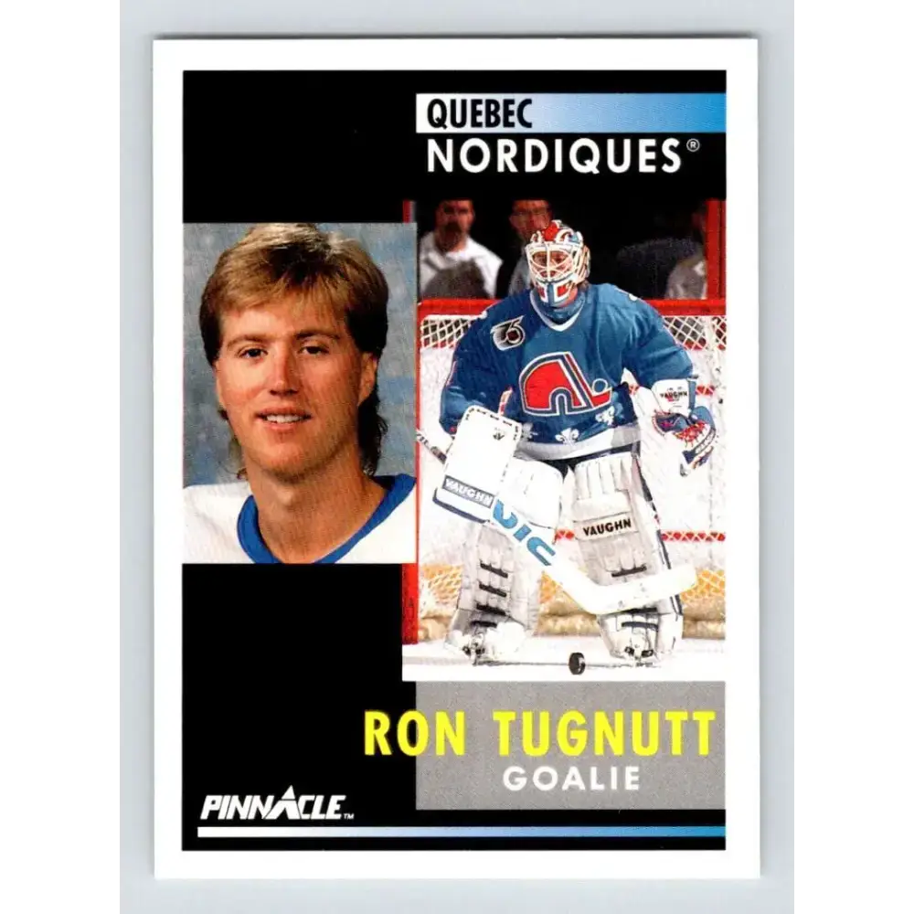 1991-92 Pinnacle #124 Ron Tugnutt NM-MT Quebec Nordiques Hockey Card - Hockey Card Single