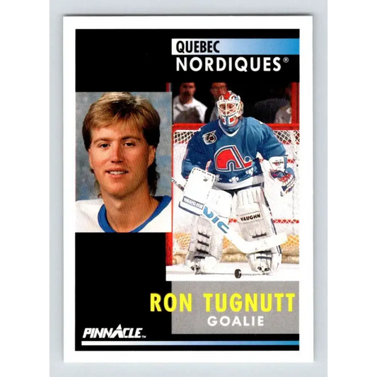 1991-92 Pinnacle #124 Ron Tugnutt NM-MT Quebec Nordiques Hockey Card - Hockey Card Single