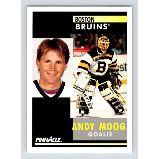 1991-92 Pinnacle #126 Andy Moog NM-MT Boston Bruins Hockey Card - Hockey Card Single