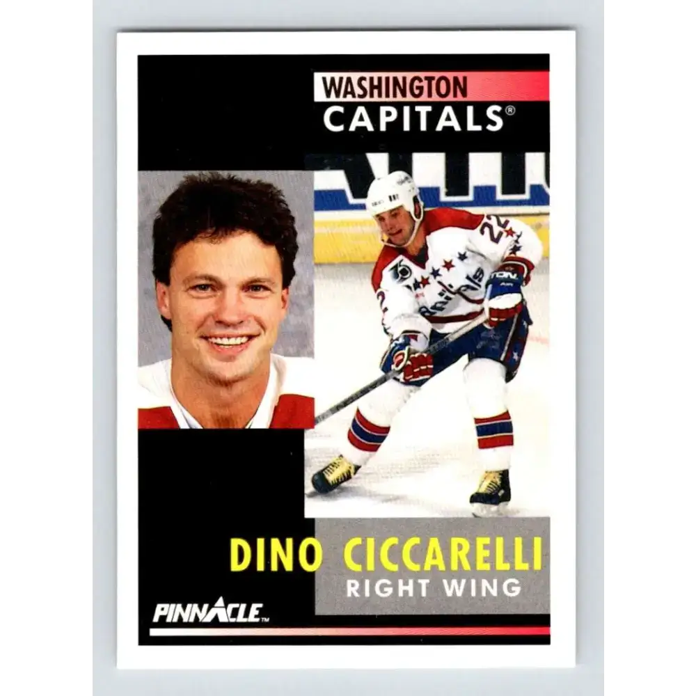 1991-92 Pinnacle #128 Dino Ciccarelli NM-MT Washington Capitals Hockey Card - Hockey Card Single