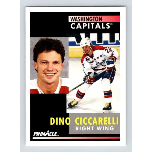 1991-92 Pinnacle #128 Dino Ciccarelli NM-MT Washington Capitals Hockey Card - Hockey Card Single