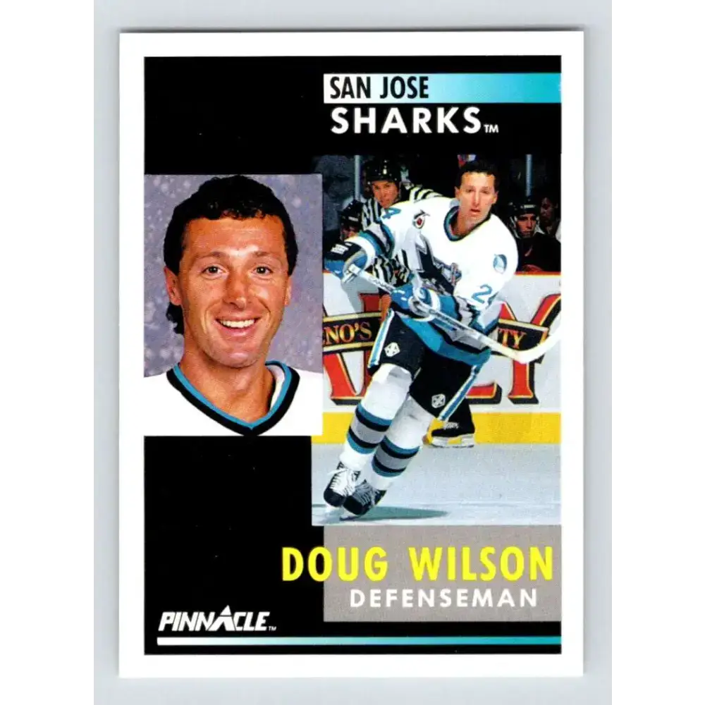1991-92 Pinnacle #13 Doug Wilson NM-MT San Jose Sharks Hockey Card - Hockey Card Single
