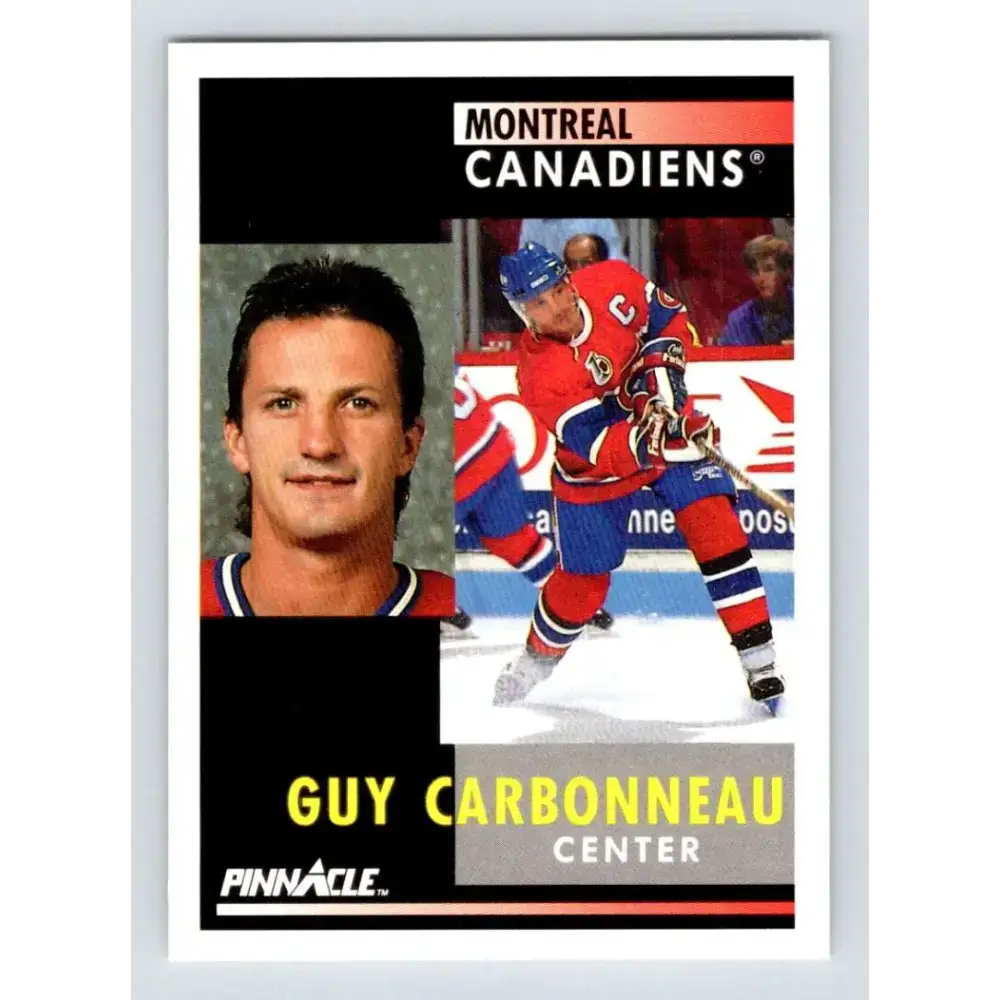 1991-92 Pinnacle #130 Guy Carbonneau NM-MT Montreal Canadiens Hockey Card - Hockey Card Single