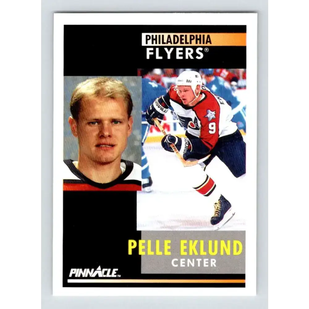 1991-92 Pinnacle #134 Pelle Eklund NM-MT Philadelphia Flyers Hockey Card - Hockey Card Single