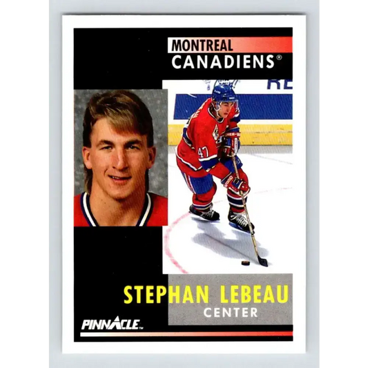 1991-92 Pinnacle #139 Stephan Lebeau NM-MT Montreal Canadiens Hockey Card - Hockey Card Single