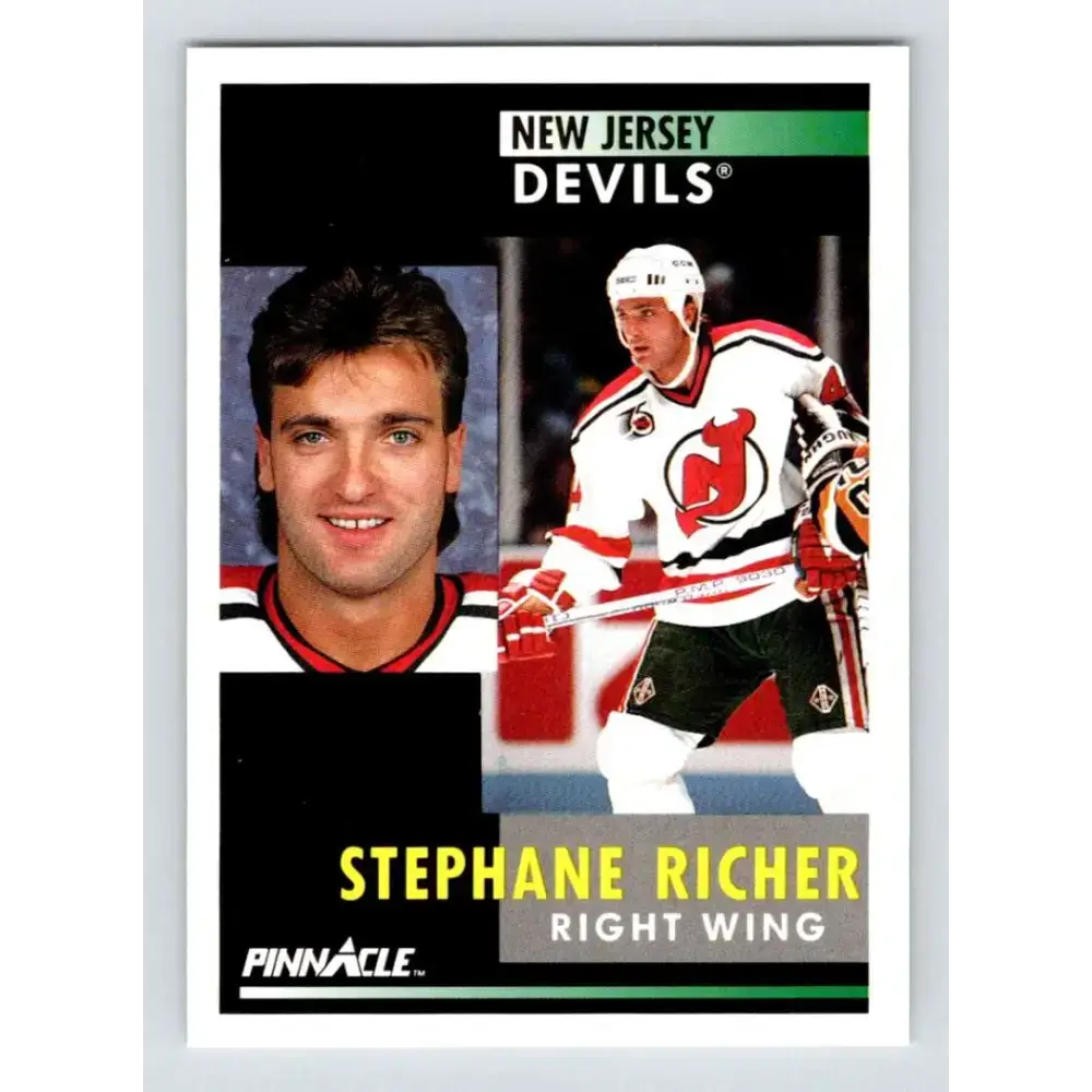 1991-92 Pinnacle #14 Stephane Richer NM-MT New Jersey Devils Hockey Card - Hockey Card Single
