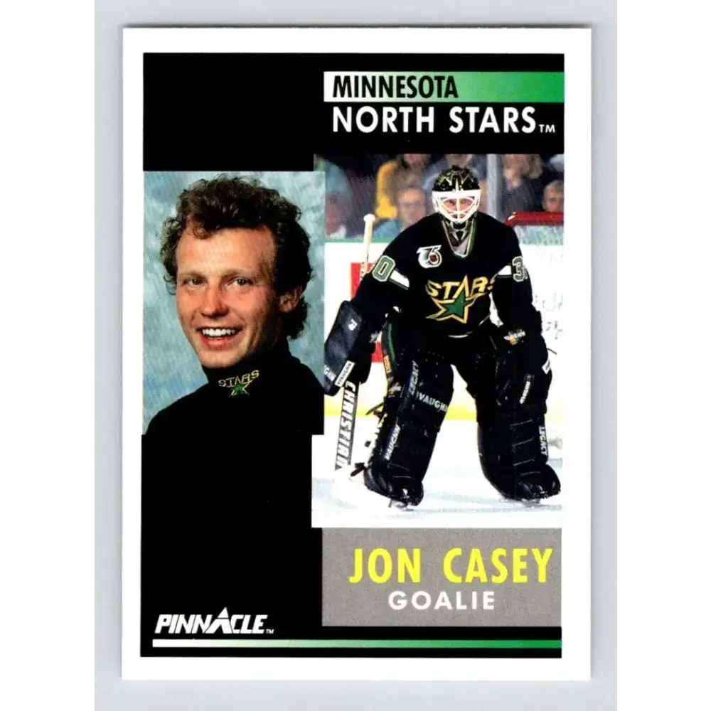 1991-92 Pinnacle #144 Jon Casey NM-MT Minnesota North Stars Hockey Card - Hockey Card Single