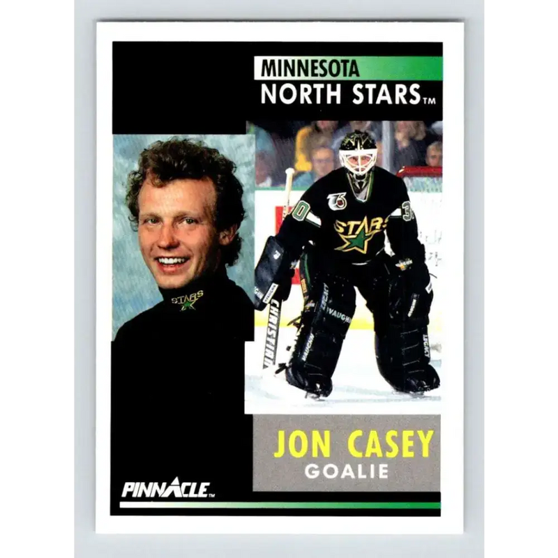 1991-92 Pinnacle #144 Jon Casey NM-MT Minnesota North Stars Hockey Card - Hockey Card Single