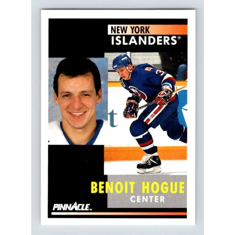1991-92 Pinnacle #146 Benoit Hogue NM-MT New York Islanders Hockey Card - Hockey Card Single