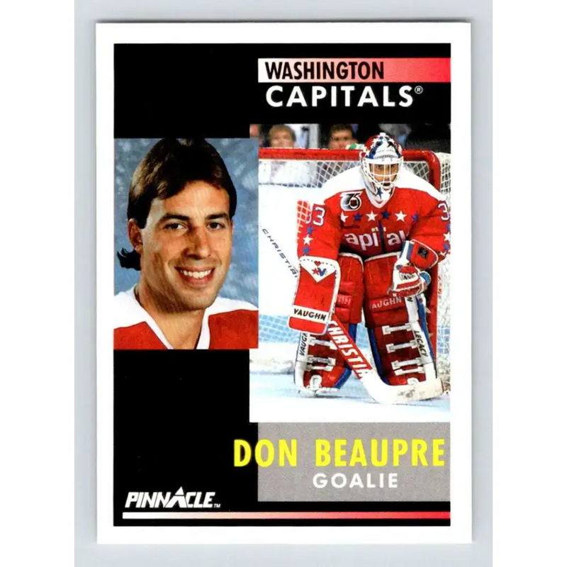1991-92 Pinnacle #148 Don Beaupre NM-MT Washington Capitals Hockey Card - Hockey Card Single