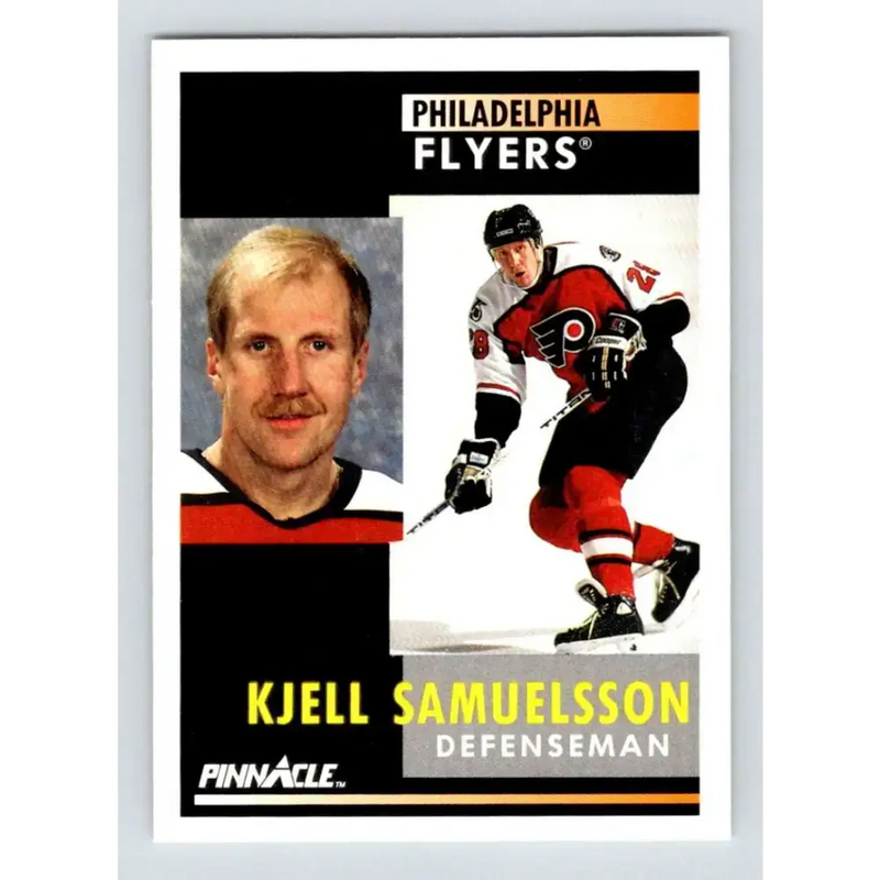 1991-92 Pinnacle #149 Kjell Samuelsson NM-MT Philadelphia Flyers Hockey Card - Hockey Card Single