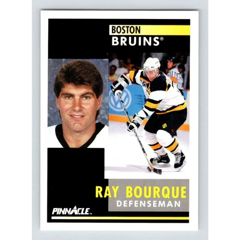 1991-92 Pinnacle #15 Ray Bourque NM-MT Boston Bruins Hockey Card - Hockey Card Single