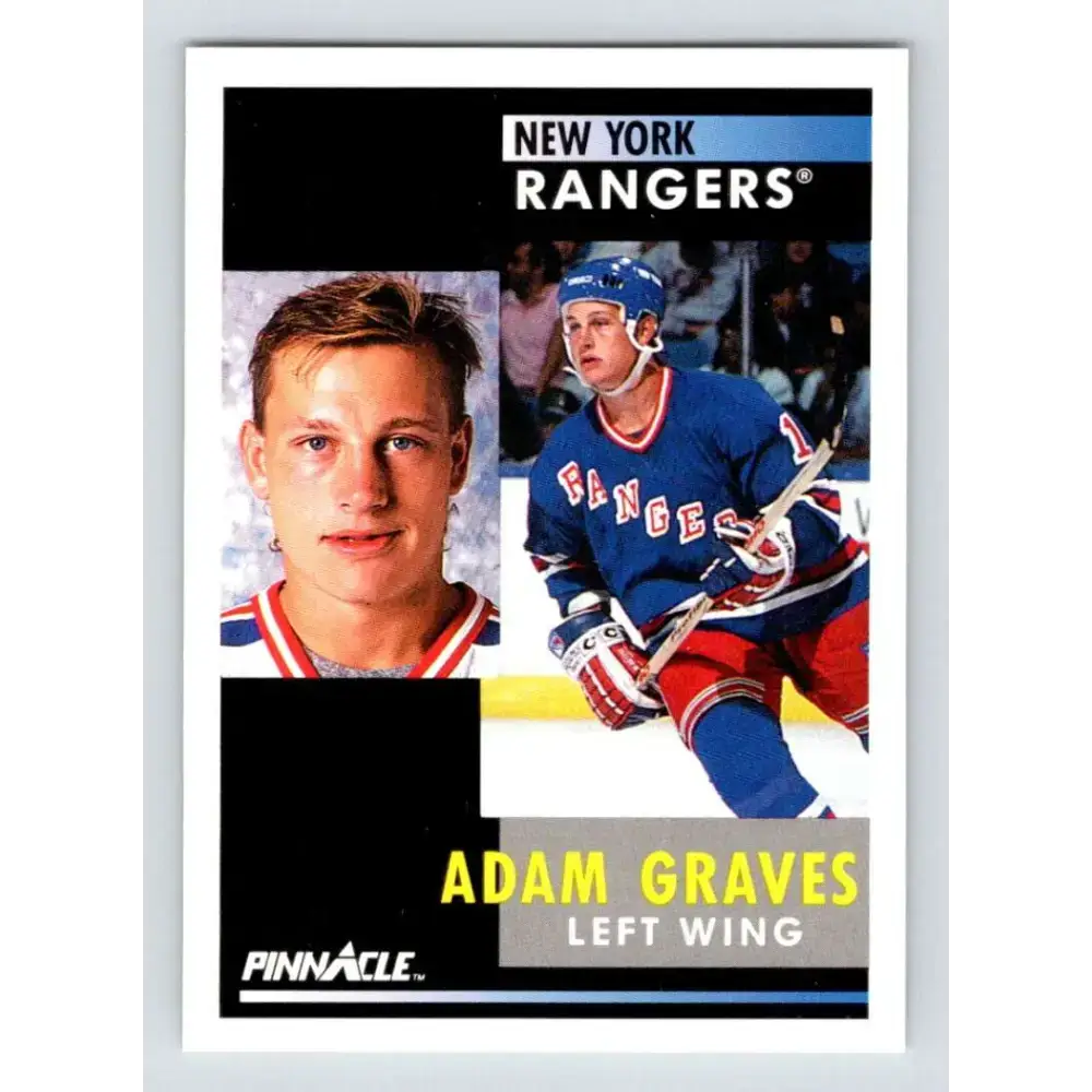 1991-92 Pinnacle #16 Adam Graves NM-MT New York Rangers Hockey Card - Hockey Card Single