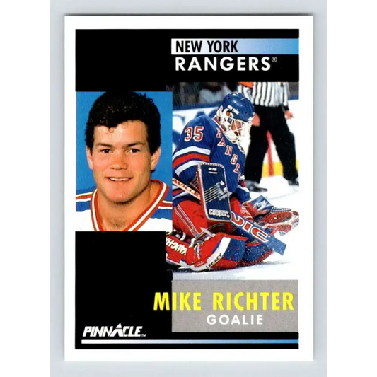 1991-92 Pinnacle #164 Mike Richter NM-MT New York Rangers Hockey Card - Hockey Card Single
