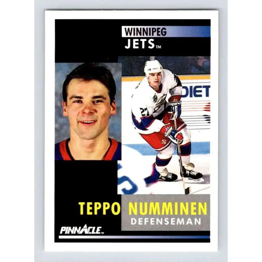 1991-92 Pinnacle #166 Teppo Numminen NM-MT Winnipeg Jets Hockey Card - Hockey Card Single