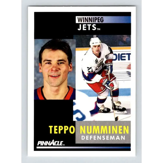 1991-92 Pinnacle #166 Teppo Numminen NM-MT Winnipeg Jets Hockey Card - Hockey Card Single