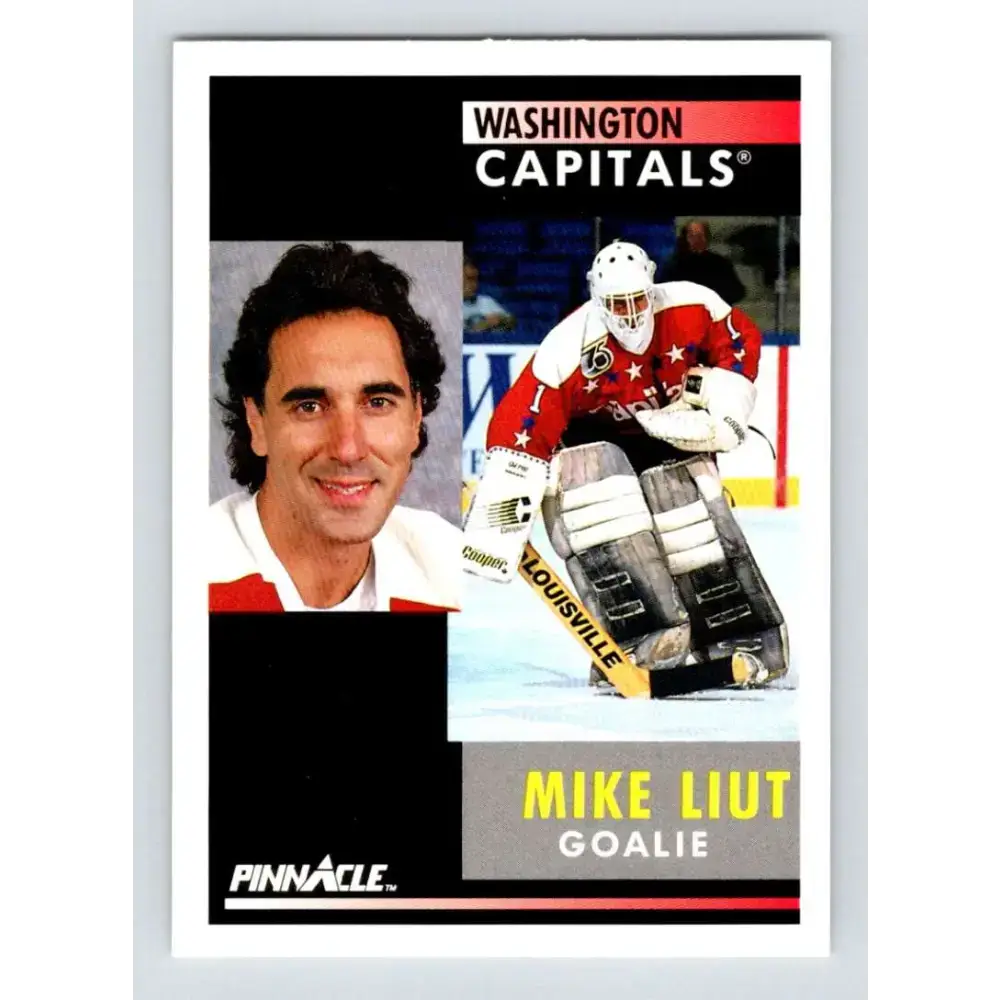 1991-92 Pinnacle #169 Mike Liut NM-MT Washington Capitals Hockey Card - Hockey Card Single
