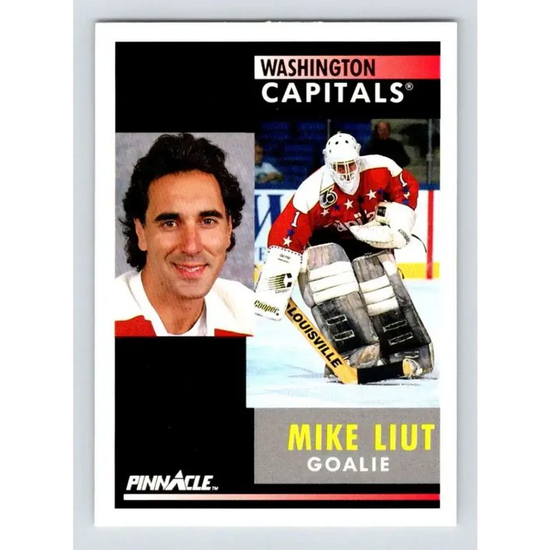 1991-92 Pinnacle #169 Mike Liut NM-MT Washington Capitals Hockey Card - Hockey Card Single