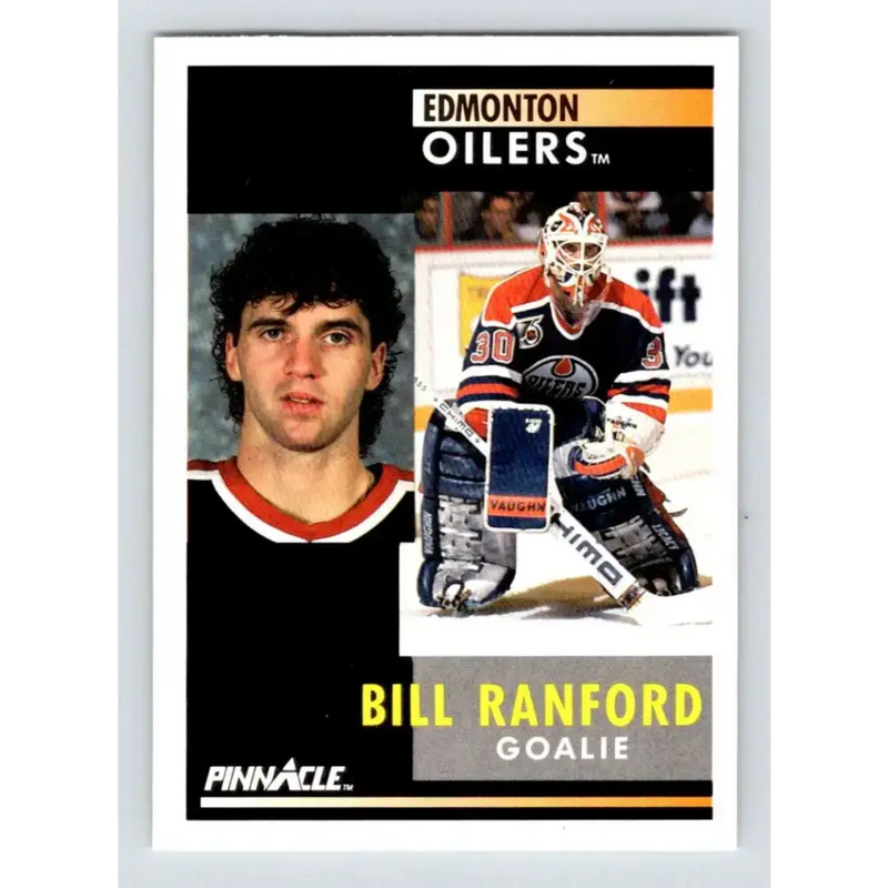 1991-92 Pinnacle #170 Bill Ranford NM-MT Edmonton Oilers Hockey Card - Hockey Card Single