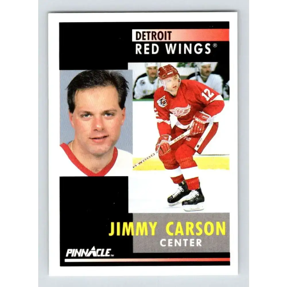1991-92 Pinnacle #173 Jimmy Carson NM-MT Detroit Red Wings Hockey Card - Hockey Card Single