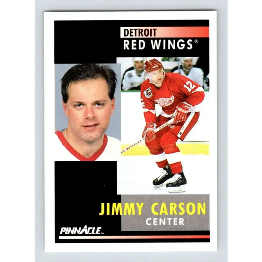 1991-92 Pinnacle #173 Jimmy Carson NM-MT Detroit Red Wings Hockey Card - Hockey Card Single