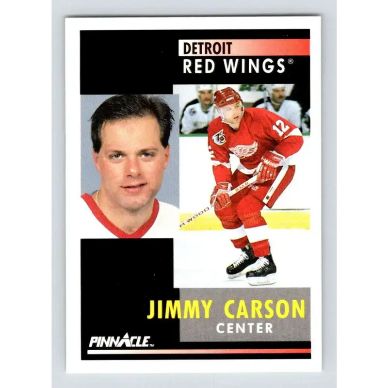 1991-92 Pinnacle #173 Jimmy Carson NM-MT Detroit Red Wings Hockey Card - Hockey Card Single