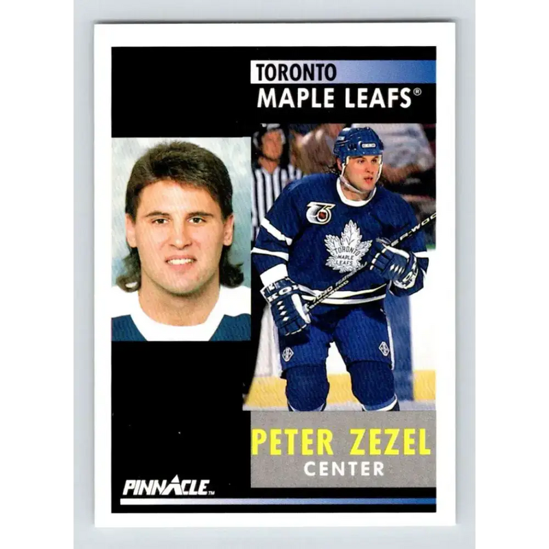1991-92 Pinnacle #174 Peter Zezel NM-MT Toronto Maple Leafs Hockey Card - Hockey Card Single