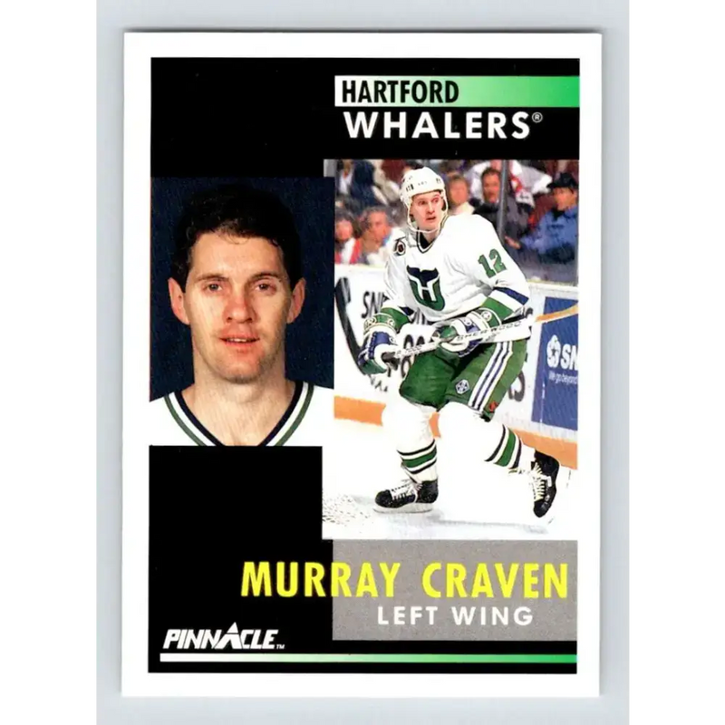 1991-92 Pinnacle #177 Murray Craven NM-MT Hartford Whalers Hockey Card - Hockey Card Single